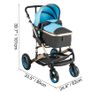 BRAND NEW 2 in 1 Portable Baby Stroller Blue Anti-Shock Springs Foldable Luxury Baby Stroller Adjustable High View Pram Stollers Image 6