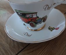 Vintage Argyle Bone China Dad Cup and Saucer
