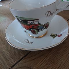 Vintage Argyle Bone China Dad Cup and Saucer