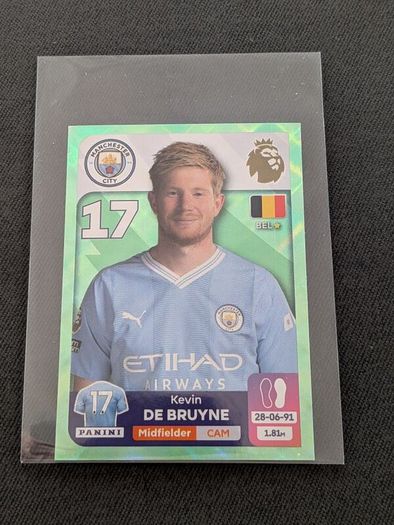Panini Premier League Stickers 2024 Kevin De Bruyne Manchester City Green Parallel