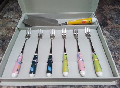 Aynsley Dessert Forks + Serving Utensil Boxed