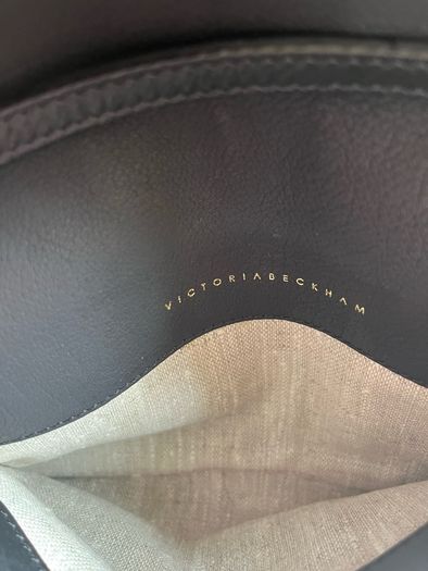 Victoria Beckham black leather clutch/ crossbody bag