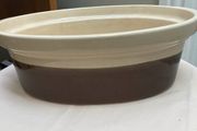 Vintage French La Bourguignonne Oval Casserole Dish 19.5 by 12 cm