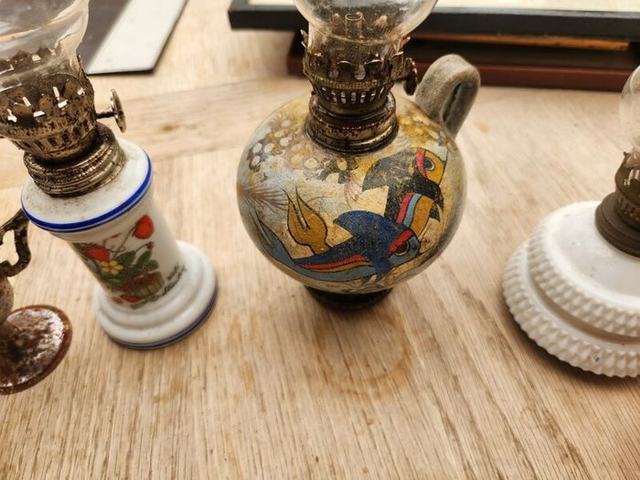 Six minature oil lamps