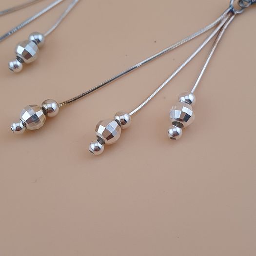 Classic Sterling Silver Multi-Strand Dangle Earrings