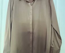 New Mocha Satin Shirt