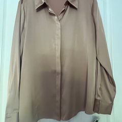 New Mocha Satin Shirt