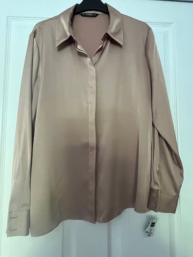 New Mocha Satin Shirt