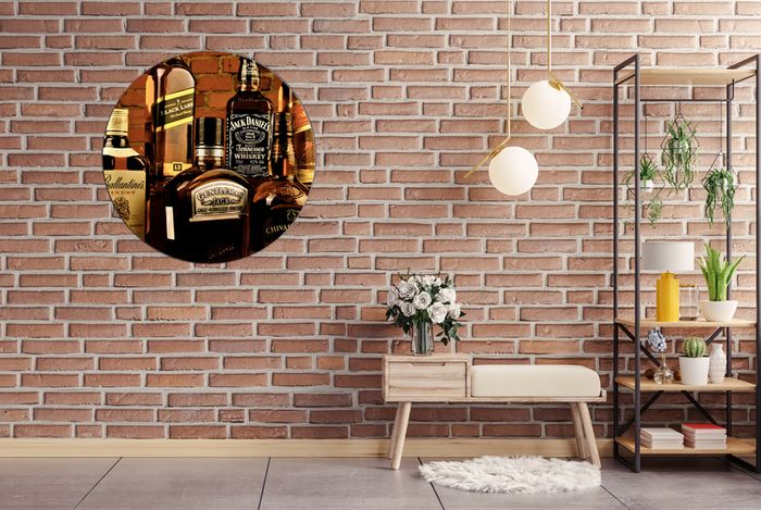 Round Whiskey picture for wall decor mens cave decoration bar picture whiskey picture whiskey sign
