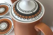Retro Woods "Inca" Coffee pot &amp;Cups with saucers