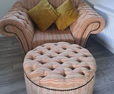 Unique Snuggle Chair and Foot Stool