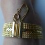 Vintage 1970's 18ct Gold Plated  Mesh Bracelet Textured Stripe Design Image 5