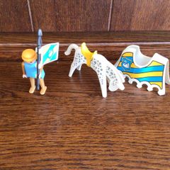 Vintage 1974 Playmobil Geobra battle horse and figure