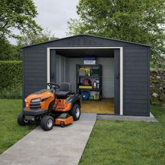 10x10 Alpine Steel Garden Shed  Extra Tall,