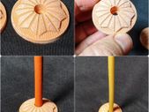 2x Ceramic dhoop incense holders or thin candle holders 40mm