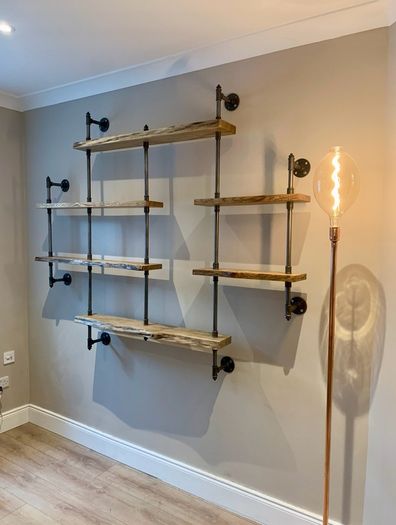 Custom built Irish oak shelving shelf unit - Barrel & Gunn craftsman