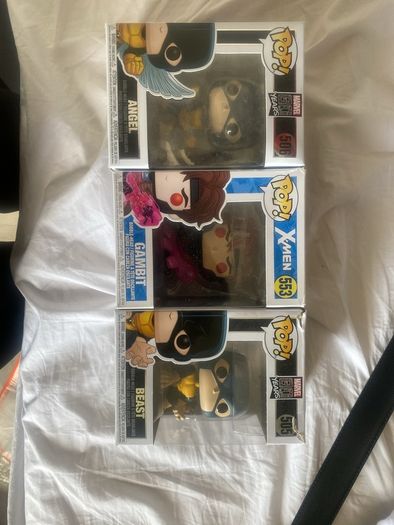 Marvel Funko Pop Lot X- Men : Gambit, Beast and Angel