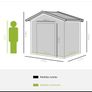 NEW SALE | 7ft x 4ft Lockable Garden Shed Large Patio Roofed Tool Metal Storage Building Foundation Sheds Box Outdoor Furniture, Green Image 5