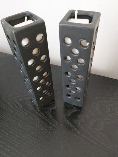 Two Candles in Candle Holders