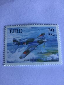 Irish stamp Aviation - Aer Corps  Hawker Hurricane