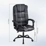High-back ergonomic office swivel chair, executive seat with tilt function, PU leather gaming chair, supports up to 150kg(Black) Image 2