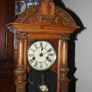Antique Wood Carved P.H. S. 1800s Mantel Clock (in working order -  the clock doesn't ring) 21,5" x 11" Image 4