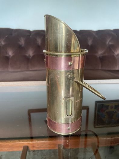 Old Dutch Design Brass Copper Long Match Stick Holder