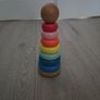 Educational Wooden toys. Hexagonal shape sorter, Tower Ring sorter and Beads Image 2