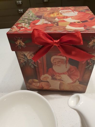 Christmas Theme -Pattern Summer River Tea for 1 Set - Teapot and matching cup.- Brand New -Boxed