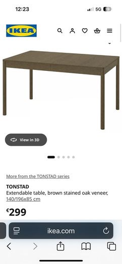 brown oak extendable table