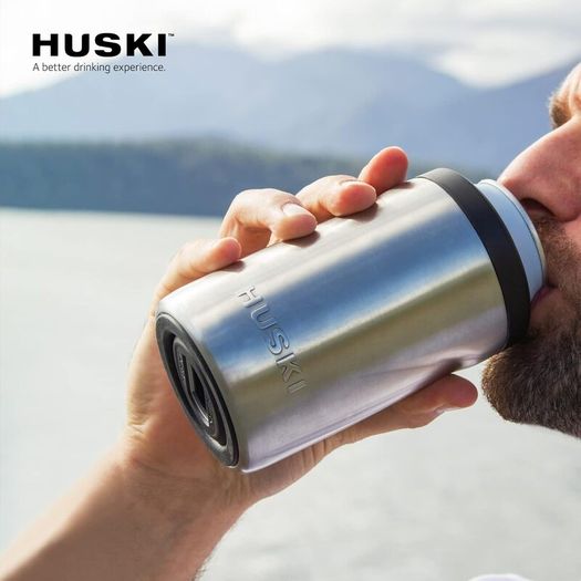 Huski Beer Cooler 2.0 | New | Premium Can and Bottle Holder | Triple Insulated Marine Grade Stainless Steel | Detachable 3-in-1 Opener | Works as a Tumbler | Best Gifts for Beer Lovers