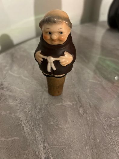 Vintage Goebel Friar Tuck Monk Bottle Wine Stopper /Cork
