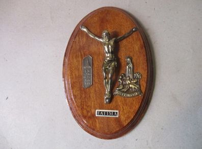 Vintage Fatima Religious Plaque