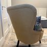 Soft yellow lounge chair from ikea Image 3