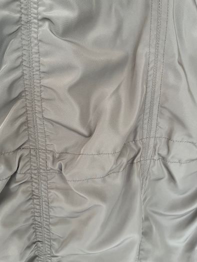 Dutch Brand Yaya Coat Jacket Ladies. Medium. Sage Green / Khaki. Satin Finish.  Detachable hood. Excellent. Proceeds To Medecins Sans Frontieres.