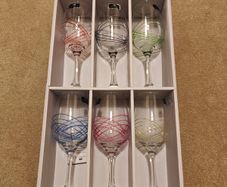 Newgrange Living - Swirl Rainbow Party Wine Glasses (6)