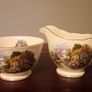 Vintage Royal Vale " Country Cottage". 22 pieces Tea Set, Bone China England. Image 8