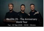 Westlife tickets (2) Tuesday 22nd September