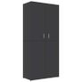 Shoe Cabinet Grey 80x39x178 cm Chipboard Image 4