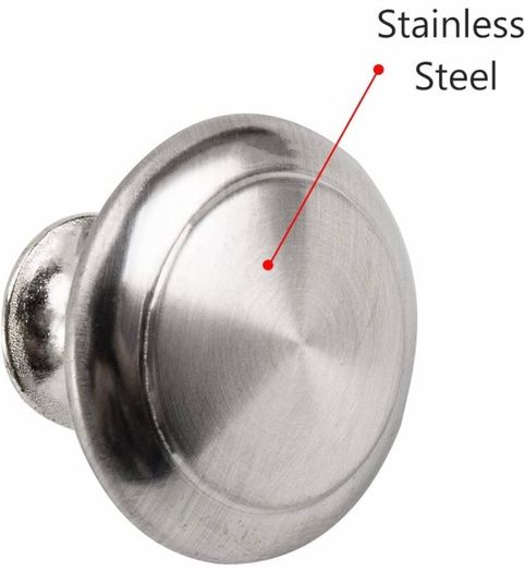 20Pack Cabinet Door Knobs Brushed Nickel Round Drawer Handle Hardware Stainless Steel with Screw for Kitchen Bathroom Bedroom Silver (MULTIPLE AMOUNTS, SEE DESCRIPTION)