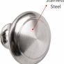 20Pack Cabinet Door Knobs Brushed Nickel Round Drawer Handle Hardware Stainless Steel with Screw for Kitchen Bathroom Bedroom Silver (MULTIPLE AMOUNTS, SEE DESCRIPTION) Image 6