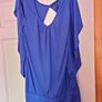Amisu royal blue open back V-neck long top size XL UK16  EU44 Image 2