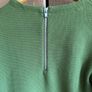 Vanilia long sleeve green top, waffle fabric, size 10 Image 4
