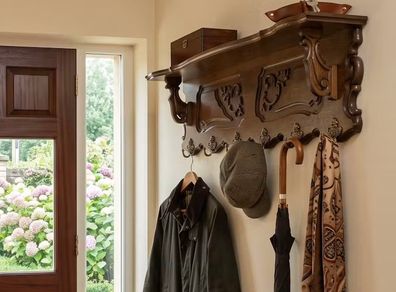 Old oak coat rack in good condition