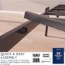 Metal Single Bed Frame 90x190 with Storage 35cm - Platform Sturdy and 20min Easy Assembly Bed Frames - Large Storage Image 3