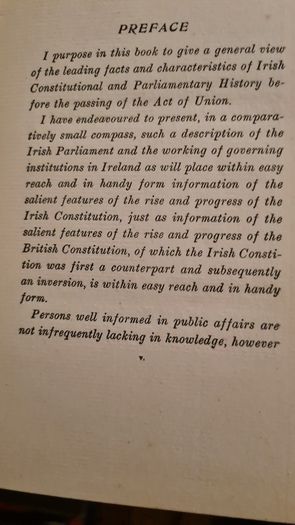 The Constitutional And Parliamentary History Of Ireland Till The Union. By J G. Swift Mac Neill M.p.  First Edition Hardback. 504 Pages