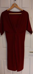 Maternity Twist Front Kimono Sleeve Midi Dress