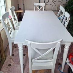 Wooden Table & 6 Chairs