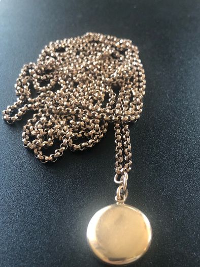 Antique 18ct rolled gold muff chain