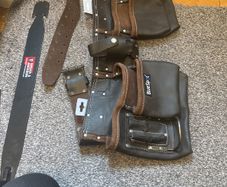 leather double tool belt